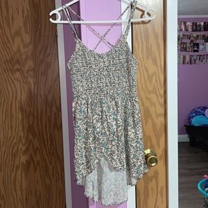 Paisley print high low tank top